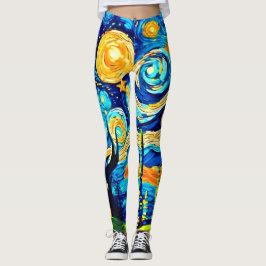 Starry Surrealism Inspired Artwork Leggings
