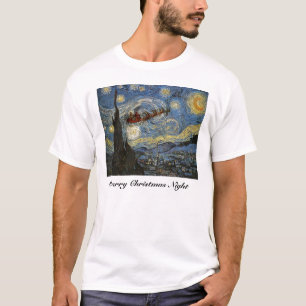 Starry T-tröja för julnattkonst Tee