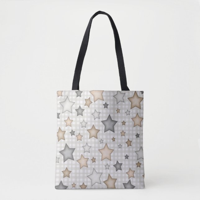 Starry Tote Bag - Dreamy & Magic Night Himmel Tygkasse (Framsida)