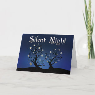 Starry Träd Silent Night Helgkort