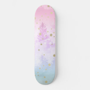 Starry Unicorn Pastel Forest Dream #1 #decor #art Mini Skateboard Bräda 18,5 Cm