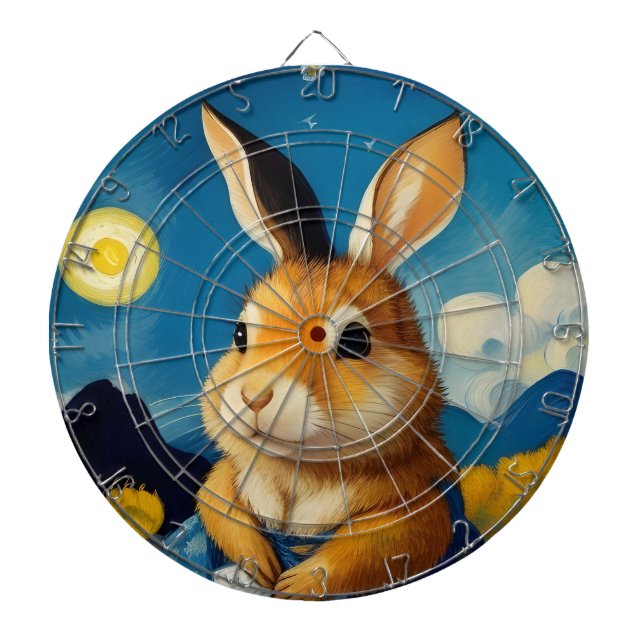 Starry Vår Bunny Dart Board Darttavla (Framsidan)