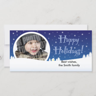 Starry vinterhelgdagphotocard julkort