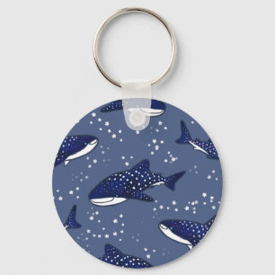 Starry Whale Shark (Mörk) Nyckelring