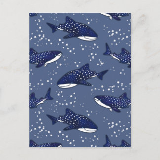 Starry Whale Shark (Mörk) Vykort