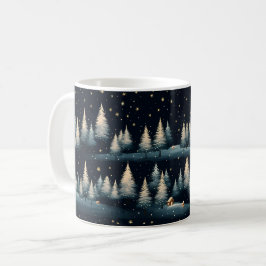 Starry Winter Forest Night Mugg