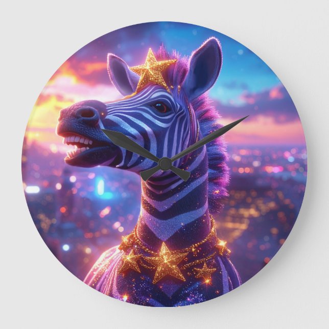 Stars Aad Rand med ZEBRA ZANZIBAR Stor Klocka (Framsida)