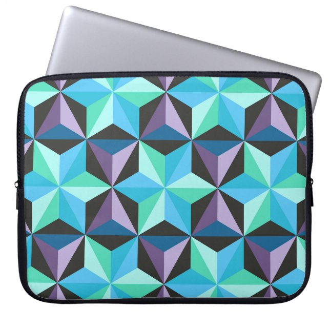 Stars Abstrakt Geometric Patchwork Laptop Fodral (Framsidan)