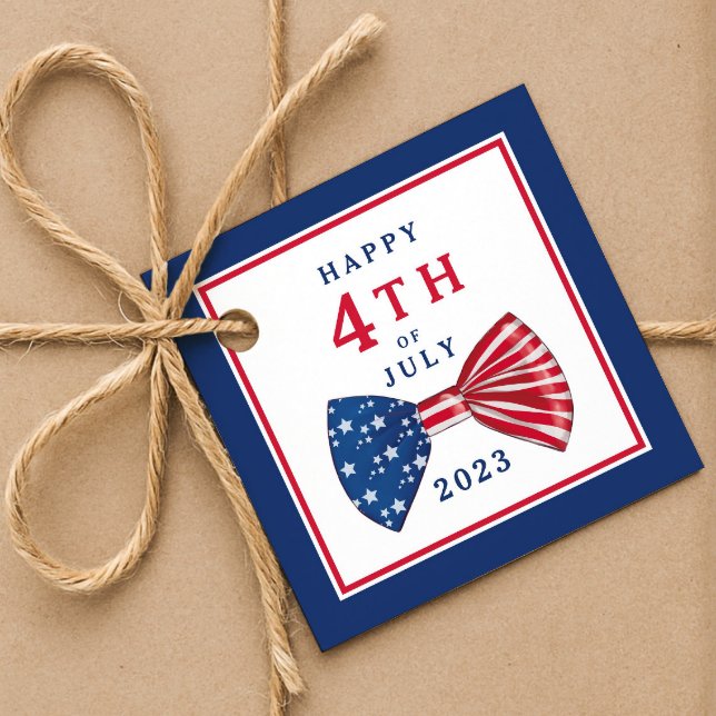 Stars And Stripes 4 juli Gåvor Etiketter (Stars And Stripes 4th Of July Favor Tags)