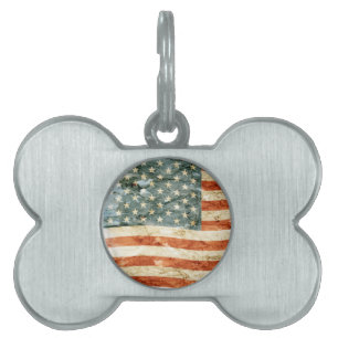 Stars and Stripes Namnbricka Husdjur