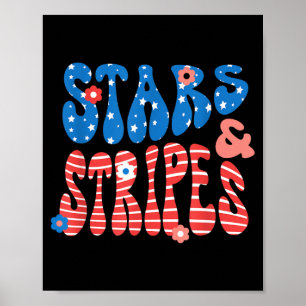 Stars and Stripes Självständighetsdag Patriotisk U Poster