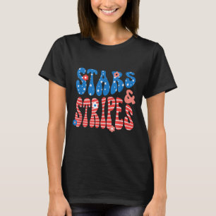 Stars and Stripes Självständighetsdag Patriotisk U T Shirt