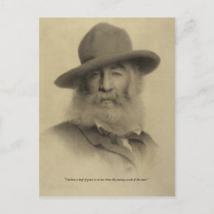 "Stars arbete" Walt Whitman Vykort