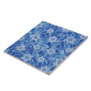 Stars av David Stached Glass Kakelplatta