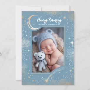 Stars Celestial Cute Blue Newborn Photos Bird Meddelande