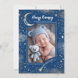 Stars Celestial Cute Blue Newborn Photos Bird Meddelande