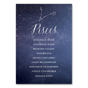 Stars Celestial sittplatskort i Bröllop Bordsnummer