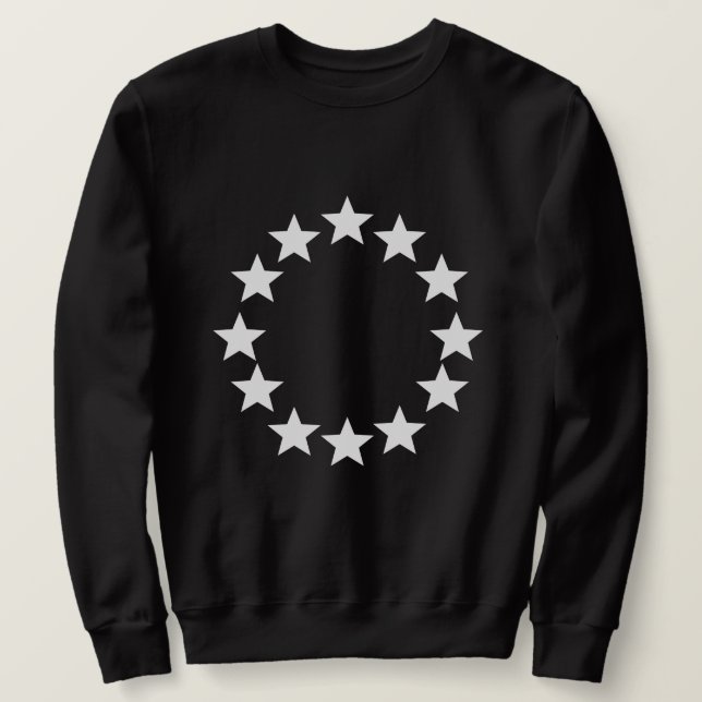 Stars cirkel lång ärmad tröja (Design framsida)