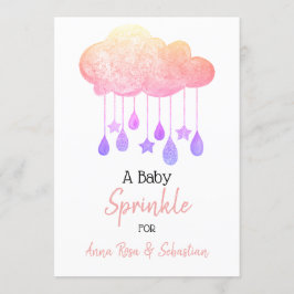*~* Stars Cloud Rain Sprinkle Baby Shower Inbjudningar