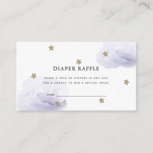 Stars & Clouds Lavender Diaper Raffle Biljett Tilläggskort
