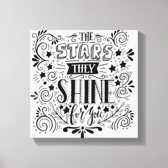 Stars de skiner åt dig canvastryck (Framsida)