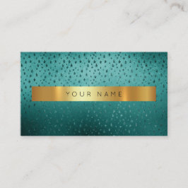 Stars Deep Grönt Golden Rand Vip Glam Visitkort