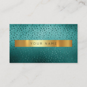 Stars Deep Grönt Golden Rand Vip Glam Visitkort