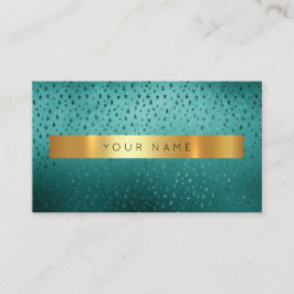 Stars Deep Grönt Golden Rand Vip Glam Visitkort