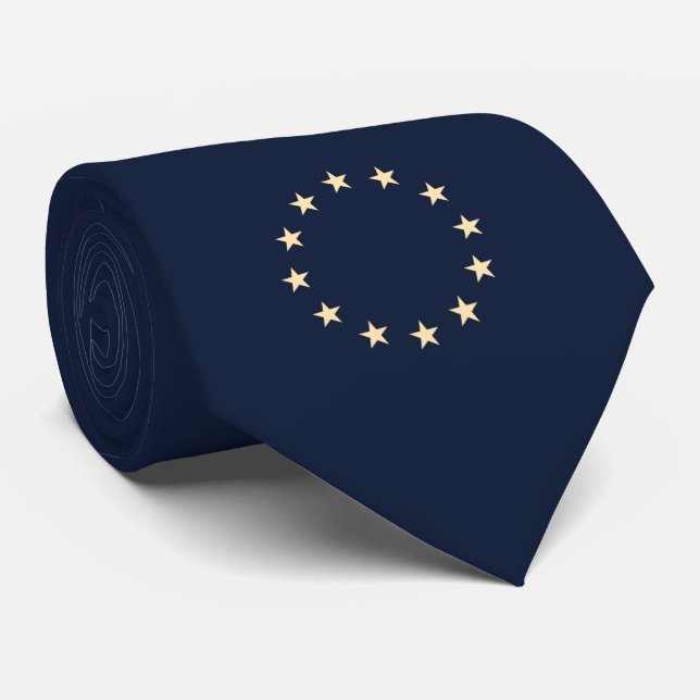 Stars – Europe – Europa – EU-flag – Schlips navy Slips (Rullad)