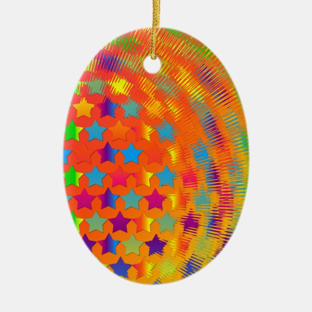 Stars Exploderad OVAL ORNAMENT (Framsidan)