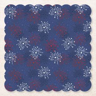 Stars & Fireworks: Independence day Firande Underlägg Papper
