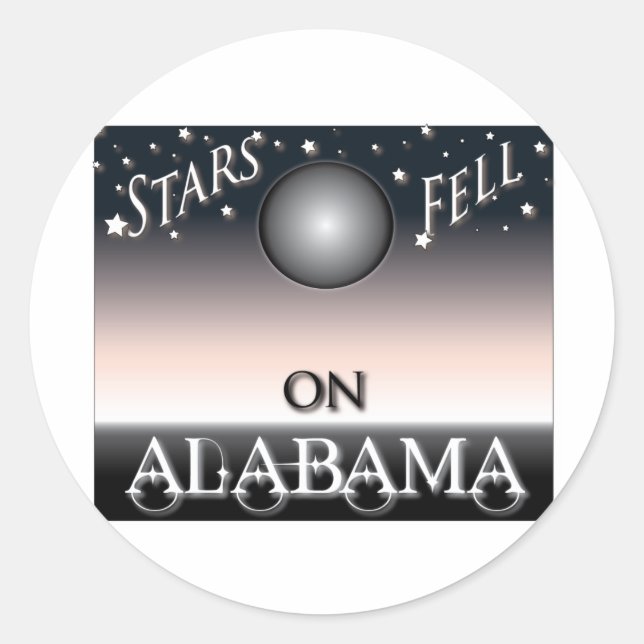 Stars föll på Alabama Runt Klistermärke (Framsida)