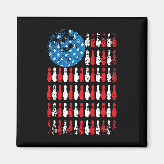 Stars Funny Bowling Team Bowlareare Iports Player Magnet (Framsidan)