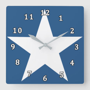 Stars Fyrkantig Klocka