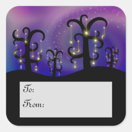 Stars Gift Märkre Stickers Fyrkantigt Klistermärke