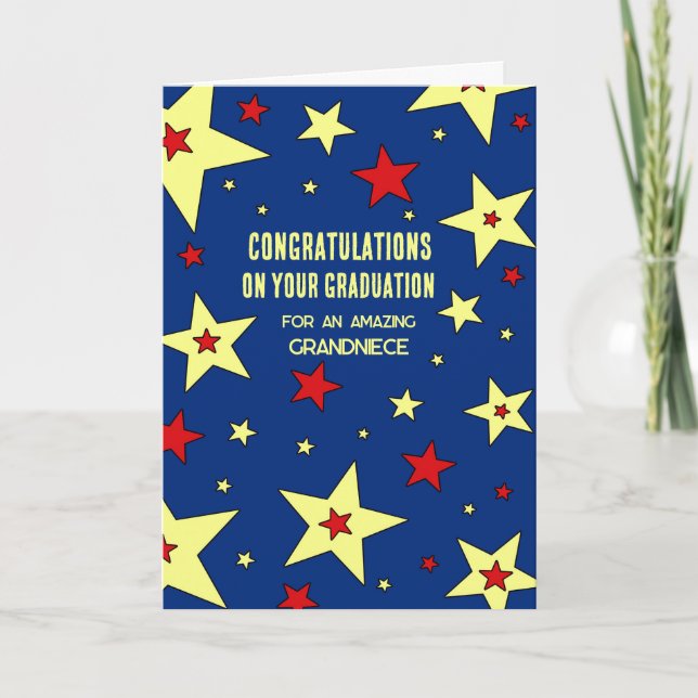 Stars Grandniece Grattis Studenten Kort (Framsida)