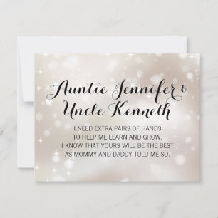 Stars Guld kommer du att bli mina gudföräldrar Fri Inbjudningar