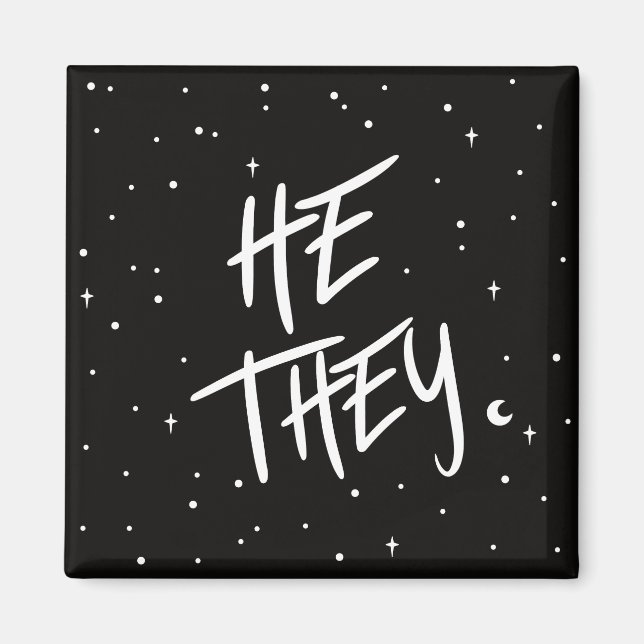 Stars Han/de Pronouns Magnet (Framsidan)