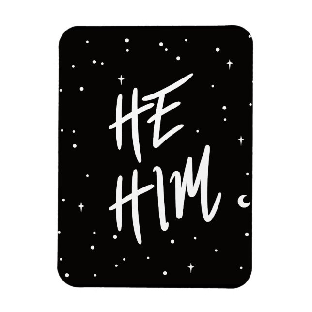 Stars He/Him Pronouns Magnet (Vertikal)
