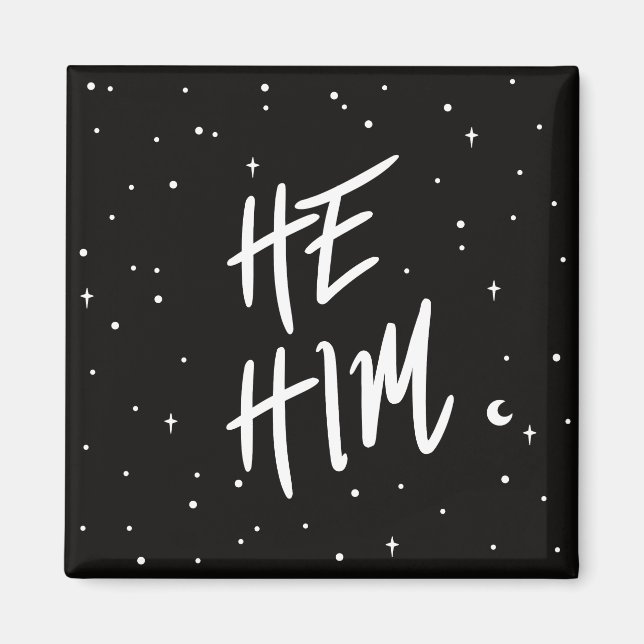 Stars He/Him Pronouns Magnet (Framsidan)