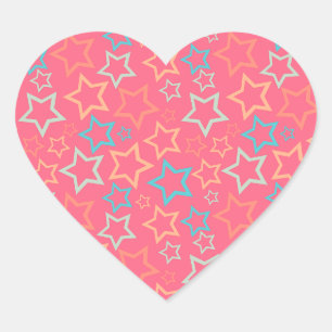 STARS HEARTY HJÄRTFORMAT KLISTERMÄRKE