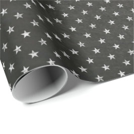 Stars Himlar Black White Night Chalkboard Delikat Presentpapper