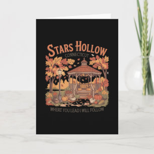 Stars Hollow Där du leder följer jag Thanksgiving Kort
