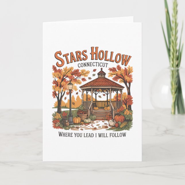 Stars Hollow Pumpkin Thanksgiving Höst Fall Y'al Kort (Framsida)