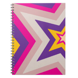 Stars in colourful formation Spiral Photo Notebook Anteckningsbok