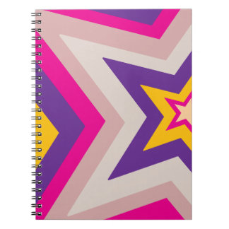 Stars in colourful formation Spiral Photo Notebook Anteckningsbok