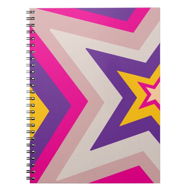 Stars in colourful formation Spiral Photo Notebook Anteckningsbok (Framsidan)