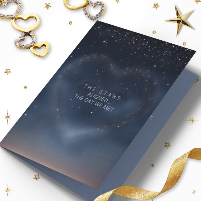 Stars Justerad årsdag eller Alla hjärtans DIY-text Kort (For an anniversary, Valentine's Day, or just because, this custom text card is the perfect choice!)