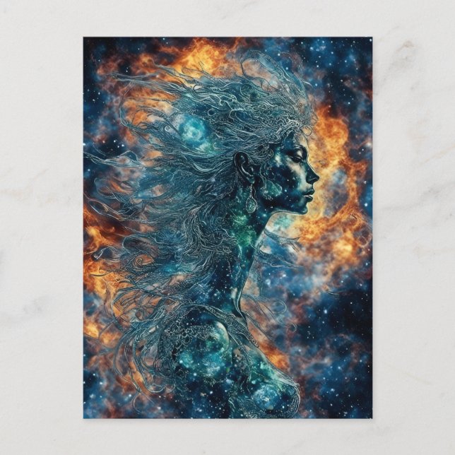 Stars kvinna vykort (Framsida)