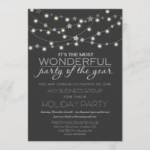 Stars + Ljus Corporate Julfest Inbjudningar